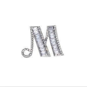 Wholesale Rhinestone Letter A-Z Brooches For Women Fashion Jewelry alphabet pin