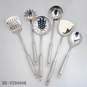 Wholesale stainless steel 201 6pcs set cooking tools sanding polishing kitchen utensils