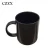 Import Wholesale sublimation porcelain bulk glossy coffee and tea black ceramic mug 12OZ from China