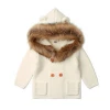Wholesale Warm Knitted Kids Baby Girl Winter Coat Newborn With Hooded