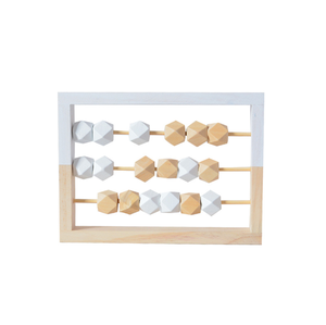 Wholesales Children early educational intelligent learning baby montessori beads math counting wooden abacus toy for kids
