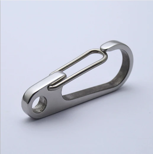 Whosale Muti-Function Metal Hardware Keychain Accessories Clasp 304 Stainless Steel Snap Hook
