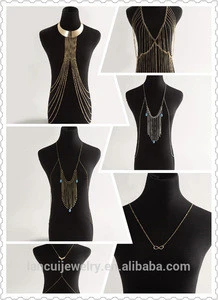 Women sexy body chain jewelry Layered  Gold Body Jewelry  2018 Female Body Jewelry wholesale