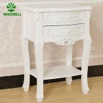 wood bedroom furniture two drawer nightstand console table