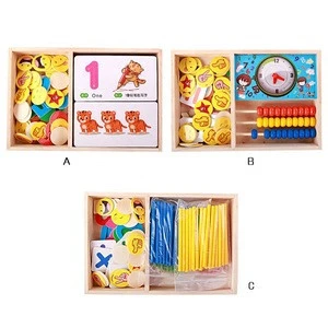 Wooden educational learning box for kids math learning toys