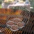 Import Wooden Handle Heat Insulation Round Stainless Steel Grilled Steak burger Meat Shellfish Seafood Grilled Net BBQ Tools from China