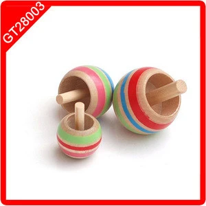 wooden mini spinning top
