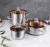 Import XINCHU 3 Pieces stainless steel kitchen pots and pans cookware sets with Brown Lid from China