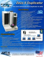 Zeus 8 Automated 8-drive Standalone Industrial CD DVD Duplicator Burner Copier w/ Built-In PC & 900 Disc Capacity