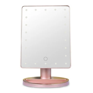 Zogift 2018 Private Label Vanity Led Lighted Travel Makeup Mirror Desktop Folding Make Up Mirror With Lights