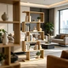 S-shaped Freestanding Bookshelf for Modern Home Storage