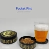 custom pop up 16 oz 480 ml novelty foldy clear plastic pocket pint with print