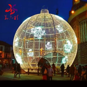 3D LED Outdoor Decoration Christmas Decoration Arch Ball Motif Light