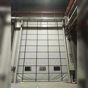 Fabric fast rolling shutter door automatic industry stacking door