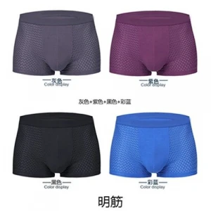 Men's boxers summer young waist ice screen eyes sexy breathable boxer shorts men