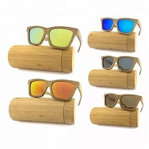 Wooden sunglasses square womens polarized vintage gafas de sol shades sun glasses