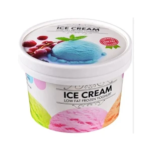 Wholesale Customized Printed Disposable White Kraft Yogurt Ice Cream Paper Cups