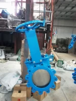 QBseries DN50/100/150/200/250/300/350/400/450/500mm 16inch ss304 wafer PN10 knife gate valve for sugar#  unidirctional