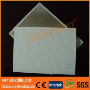 pvc gypsum board, pvc laminated gypsum tile with foil back