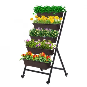 5-tiers Elevated Strawberry Garden Raised Bed freestanding plant stand