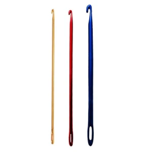 Aluminum Knitting Needles Tool with Big Eye for Household Hand Yarns Knitting Crochet Hook  Needlework Accessories