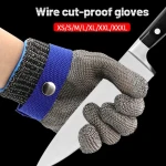 Durable Cut Resistant Cutting Hand Protection Stainless Steel Mesh Metal Wire Work Gloves