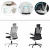 Import Stonebroo ergonomic office chair, 55kg / m³ high-density elastic foam padding, foldable armrests, lumbar support from Hong Kong