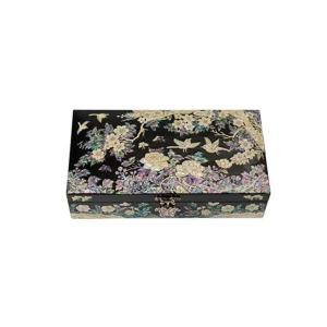 February Mountain Mother of Pearl Jewelry Box 22plum