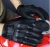 Leather gloves for use with touch screen devices