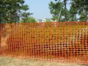 orange plastic fence mesh
