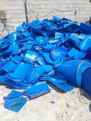Blue HDPE Drum Scrap