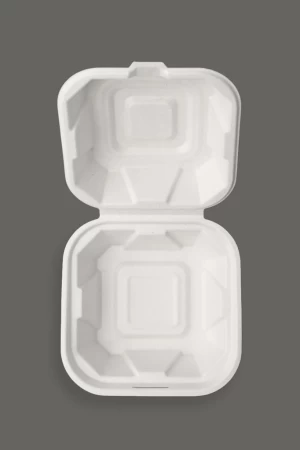 Bagasse 6" Clamshell Container
