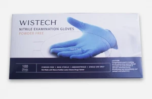 NEW 100 PCS Blue Nitrile Powder Free Gloves Latex Free Size Large Medium Small