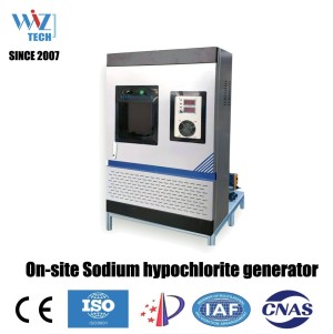 On-site salt electrochlorination system for drinking water disinfection