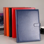 Folder pu leather A4 Notepad with magnetic buckle Business multi-function manager folder File folder
