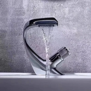 High Quality Hotel Brass Single Lever Washbasin Black Antique Bathroom Swan Faucet