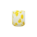 Wholesale Factory Price Yellow Dot Glass Tumbler