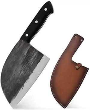 Full Tang 6.7 Inch Forging Serbian Chef Knife Kitchen Knife With Leather Sleeves