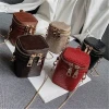 0820M524 Hot selling fashion cylindrical shape ladies mini crossbody handbags pu leather chain shoulder bags