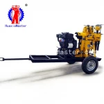 Best seller XYX-130 wheeled hydraulic core drilling rig,130meters core drilling rig system