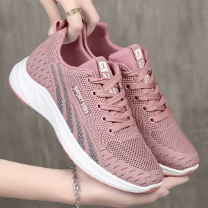 New Women Breathable Sports Running Shoes Lace Up Sneakers Comfortable Jogging Casual Trainers for Women