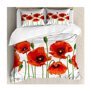 Hot Sale Floral Design 3D Printed Customized Duvet Cover Set 100% Long Stable Egyptian Cotton Home Comforter Cover Set