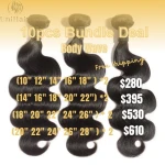 10A Straight Raw Virgin Hair Bundles #1B Natural Black 10-40inch All Cuticles Intact And Aligned