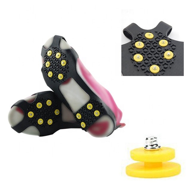 10 Steel Studs Silicone Ice Skating Shoes Cover for sale