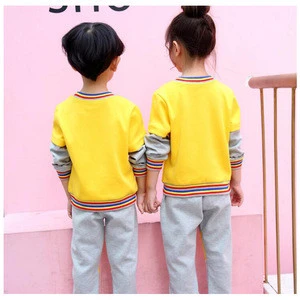 100-180cm Kids Children Girls Boys Rainbow Casual Sports Clothing 2pieces Suits Sets