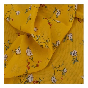 100% polyester mixed floral printed chiffon fabric in Keqiao warehouse