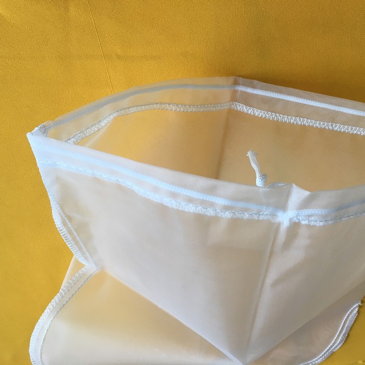100micron 12x12&quot; nylon elastic band nut milk mesh filter bag