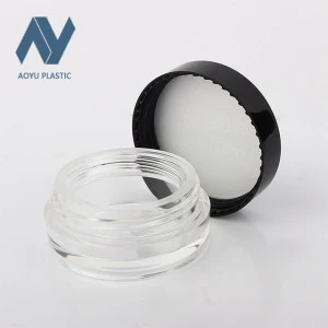 10g high gloss lid acrylic body glitter powder cosmetic jars natural pearl powder plastic makeup jars