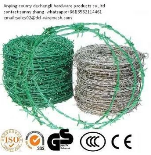 12# 14# 16## X200m 400m  Hot dip galvanized barbed wire/barbed wire top fence