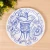 Import 12 designs 7 Inch 9 Inch Disposable Blue and White Porcelain Style Round Paper Plate from China